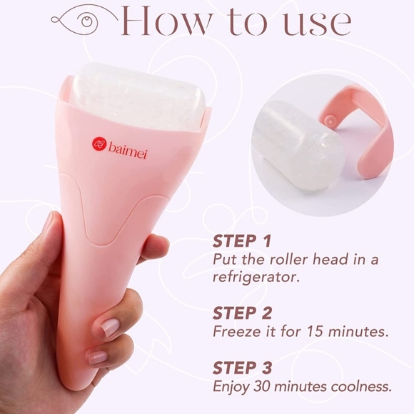 NEW Ice Roller and gua sha for Face and Eyes, Cold Face Roller Reduces Puffiness - Picture 3 of 6